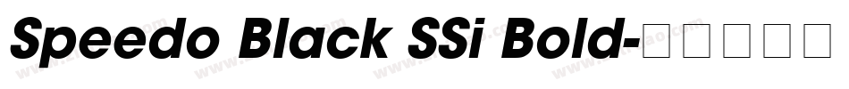 Speedo Black SSi Bold字体转换